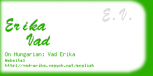 erika vad business card